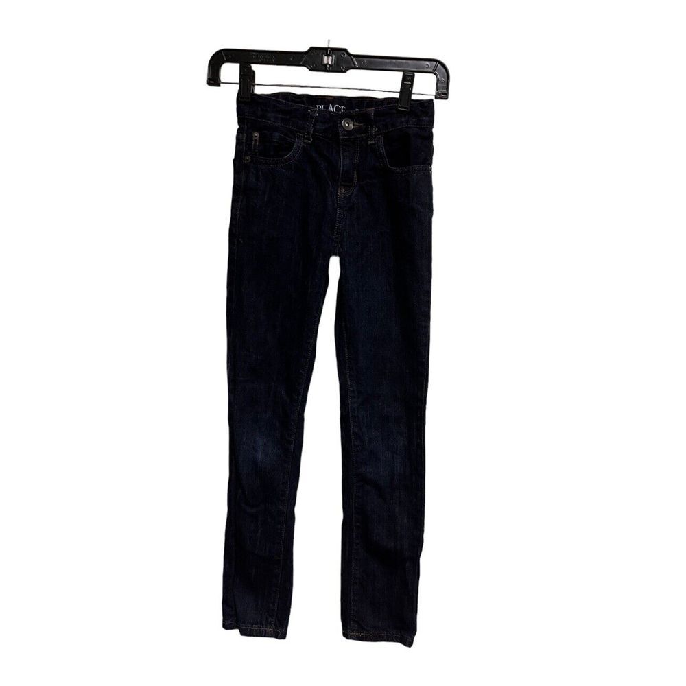 The Children's Place Boys‎ Skinny Jeans Dark Wash Indigo Size 10 Slim Adjustable